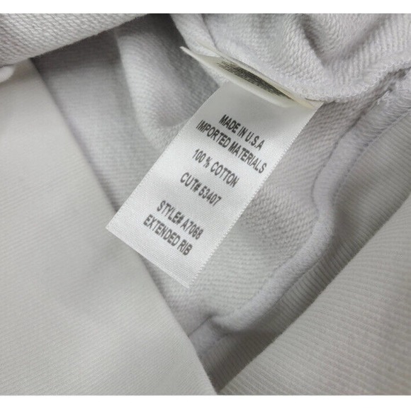 NWT AGOLDE Sz Medium Extended Rib Turtleneck Cotton Sweatshirt Gray Paper Mache - Picture 6 of 11